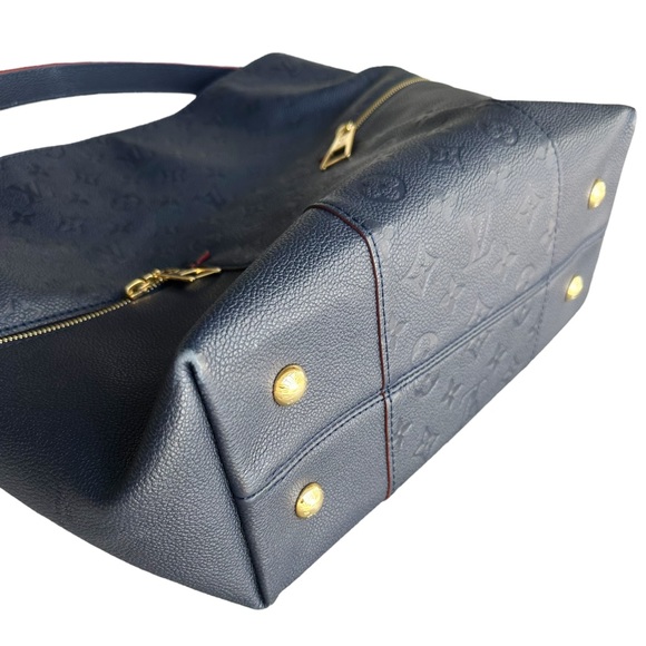 Authentic🥰Louis Vuitton Hobo Shoulder Bag Melie Monogram Empreinte Marine Rouge - Picture 8 of 12